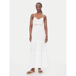 Vero Moda Лятна рокля Quincy 10324588 Бял Regular Fit