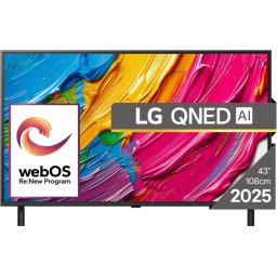 Телевизор LG 43QNED80A3A, 43" 4K QNED HDR Smart TV, 3840x2160, DVB-T2/C/S2, a7 AI Processor, HDR10 / HLG, webOS 25 ThinQ, VRR /