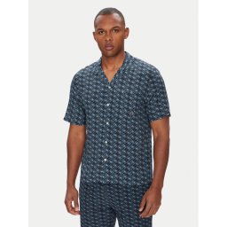 Moose Knuckles Риза The Bay M15MT709H Тъмносин Regular Fit