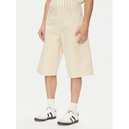 Jack & Jones Дънкови шорти Owen 12277167 Бежов Baggy Fit