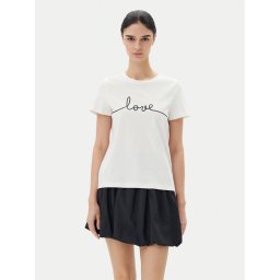 Vero Moda Тишърт Kami 10332587 Бял Relaxed Fit