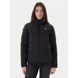Guess Пухено яке New Claudia V4YL03 WFUD0 Черен Regular Fit