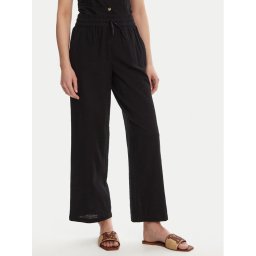 Vero Moda Текстилни панталони Caia 10333796 Черен Wide Leg