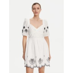 French Connection Лятна рокля 71YOT Бял Regular Fit