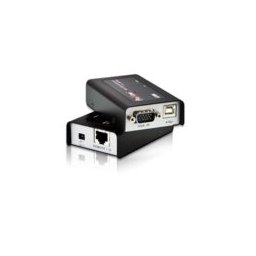 KVM екстендър ATEN CE100, от USB B(ж) HDB-15(VGA)(м) към 2x USB A(ж) HDB-15(VGA)(ж), разстояния до 100m