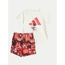 adidas Комплект тишърт и панталонки Disney Mickey Mouse JF3625 Цветен Regular Fit