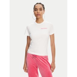 Juicy Couture Тишърт La Beach JCWCT125319 Бял Regular Fit