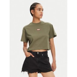 Hunter Тишърт Abby HARW0059251 Каки Boxy Fit