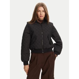 Hunter Яке бомбър Shira HARW0046251 Черен Cropped Fit