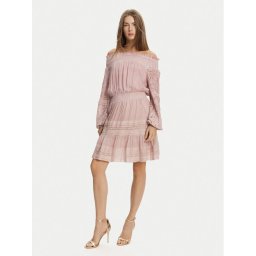 Guess Коктейлна рокля W5GK24 WE550 Розов Regular Fit