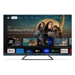 Телевизор Sharp 55FQ8EG, 55" QLED GOOGLE TV, 4K 144Hz Quantum Dot 3840x2160 Aluminium Slim Frameless, AQUOS AI, DVB-T/T2/C/S/S2, 500 NIT, Active Motion 1400, HARMAN/KARDON, HDR10, Dolby Atmos, Dolby Vision, DTS:X, Google Assistant, HDMI eARC, Mini Compos