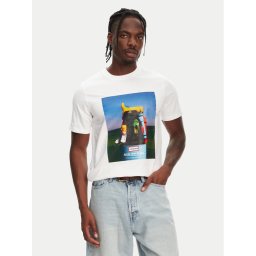 Hunter Тишърт Brodie Graphic HARM0036251 Бял Regular Fit