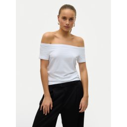 Vero Moda Блуза Panda 10325598 Бял Regular Fit