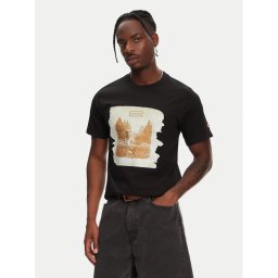 Hunter Тишърт Duart Graphic HARM0033251 Черен Regular Fit
