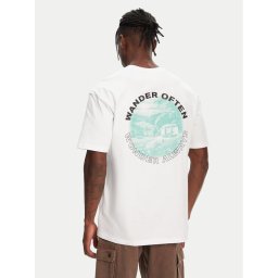 Hunter Тишърт Rasputin HARM0057251 Бял Relaxed Fit