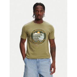 Quiksilver Тишърт Ev Three Seas Ss EQYZT08051 Каки Regular Fit