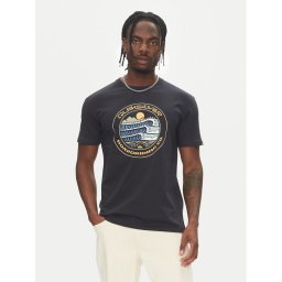 Quiksilver Тишърт Ev Three Seas Ss EQYZT08051 Тъмносин Regular Fit