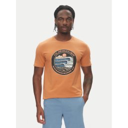 Quiksilver Тишърт Ev Three Seas Ss EQYZT08051 Кафяв Regular Fit