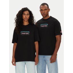Hunter Тишърт Abele UNISEX HARU0007251 Черен Regular Fit