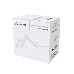 Кабел Lanberg LCU5-12CU-0305-BK, UTP, Cat.5e, 305m, черен