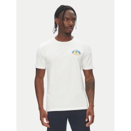 Quiksilver Тишърт Ev Flower Chaos Ss EQYZT08050 Бял Regular Fit