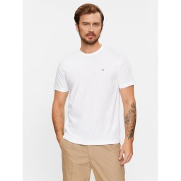 Gant Тишърт Shield 2003184 Бял Regular Fit