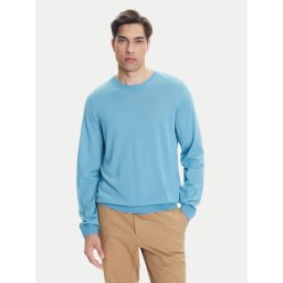 BOSS Пуловер Leno-P 50468239 Светлосиньо Slim Fit