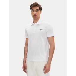 Emporio Armani Тениска с яка и копчета EM000571 AF12331 U0002 Бял Regular Fit
