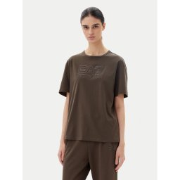 EA7 Emporio Armani Тишърт 7W000098 AF12503 U6139 Кафяв Loose Fit