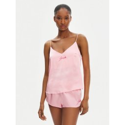 Juicy Couture Тениска на пижама JCLCT125511 Розов Regular Fit