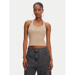 Juicy Couture топ Tied JCWCT125306 Бежов Slim Fit