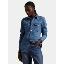 Polo Ralph Lauren дънкова риза 211969402001 Тъмносин Slim Fit