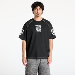 Тениска PLEASURES Pollution Boxy Raglan Black S