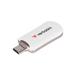 USB флаш памет Verbatim Plectra, 512 GB, USB Type-C 3.2, бяла