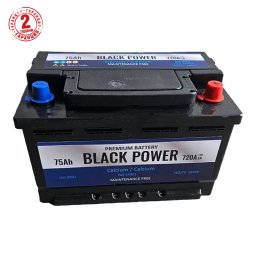 Акумулатор Black Power 75AH 720A R+