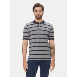 Pierre Cardin Тениска с яка и копчета C5 21414.2115 Тъмносин Slim Fit