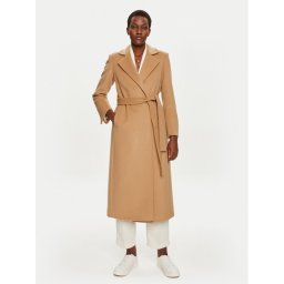 MAX&Co. Вълнено палто Longrun 2428016034200 Бежов Regular Fit
