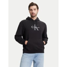 Calvin Klein Jeans Суитшърт Monologo LV04RC282G Черен Regular Fit