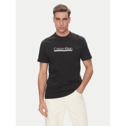 Calvin Klein Тишърт Outline Tape Graphic LV04RC852G Черен Regular Fit