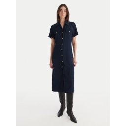 Tommy Hilfiger Рокля тип риза WW0WW45802 Тъмносин Regular Fit
