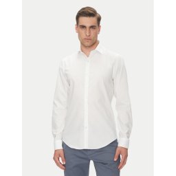 Calvin Klein Риза LV019EU017 Бял Slim Fit