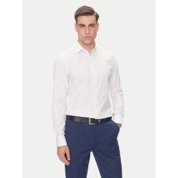 Calvin Klein Риза LV019EU029 Бял Slim Fit