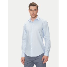 Calvin Klein Риза LV019EU017 Светлосиньо Slim Fit