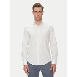 Calvin Klein Риза LV019EU005 Бял Slim Fit