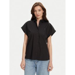 Tommy Hilfiger Риза WW0WW45897 Черен Relaxed Fit