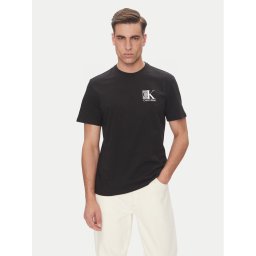 Calvin Klein Тишърт Abstract Graphic LV04RC853G Черен Regular Fit