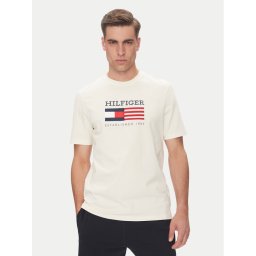 Tommy Hilfiger Тишърт American Monotype MW0MW39843 Екрю Regular Fit
