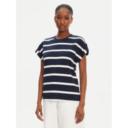 Tommy Hilfiger Тишърт Gold Button WW0WW45628 Тъмносин Regular Fit