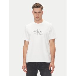 Calvin Klein Jeans Тишърт Hero Monologo LV04RB862G Бял Regular Fit