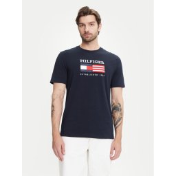 Tommy Hilfiger Тишърт American Monotype MW0MW39843 Тъмносин Regular Fit